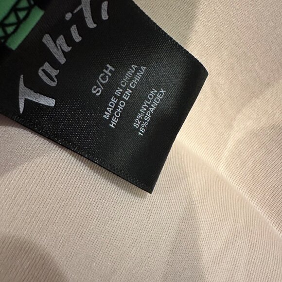 TAHITI WOMENS SMALL BIKINI TOPS GREEN AND STRIPED 2 SWIM TOPS - Picture 4 of 7